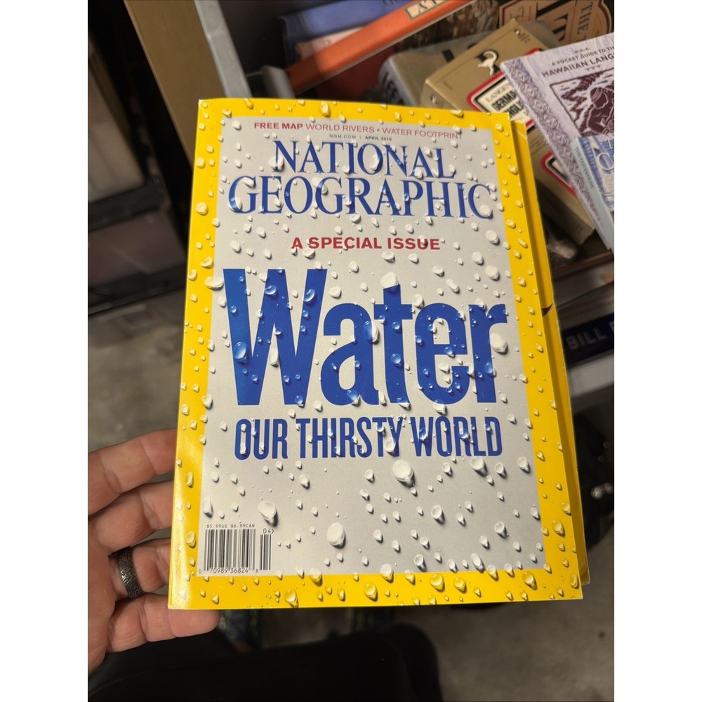 National Geographic Magazine Vol 217 No 4 April 2010 Water Special Issue Map